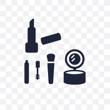 Kozmetik şeffaf simge. Kozmetik sembolü tasarım hijyen koleksiyonundan. Basit öğe vektör çizim şeffaf arka plan üzerinde.