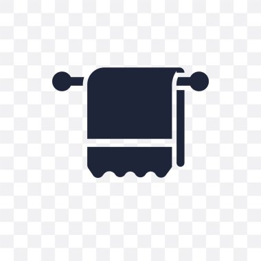 Havlu şeffaf simge. Havlu sembolü tasarım hijyen koleksiyonundan. Basit öğe vektör çizim şeffaf arka plan üzerinde.