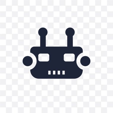 Bot şeffaf simge. Bot sembolü tasarım Internet güvenlik koleksiyonundan. Basit öğe vektör çizim şeffaf arka plan üzerinde.