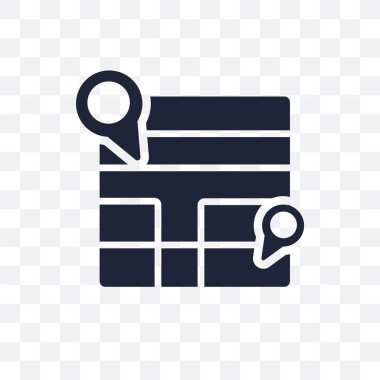 Sokak harita şeffaf simge. Haritalar ve konumlar koleksiyonundan sokak harita sembol tasarımı. Basit öğe vektör çizim şeffaf arka plan üzerinde.