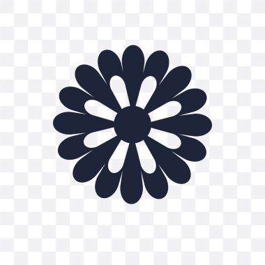 Aster şeffaf simge. Aster sembolü tasarım doğa koleksiyonundan. Basit öğe vektör çizim şeffaf arka plan üzerinde.