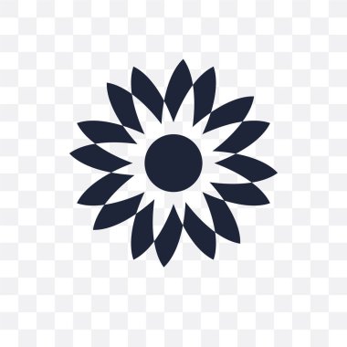 Çiçek şeffaf simge. Çiçek simgesi tasarım doğa koleksiyonundan. Basit öğe vektör çizim şeffaf arka plan üzerinde.
