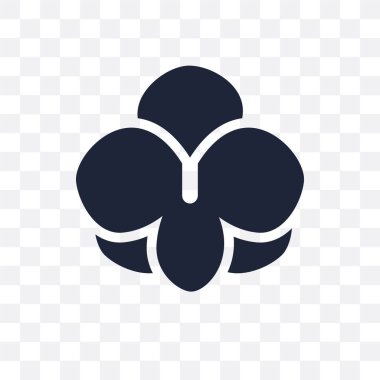 Orkide şeffaf simge. Orkide sembolü tasarım doğa koleksiyonundan. Basit öğe vektör çizim şeffaf arka plan üzerinde.