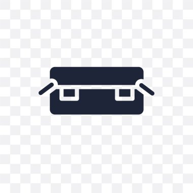 Büyük sandık şeffaf simge. Büyük sandık sembolü tasarım deniz koleksiyonundan. Basit öğe vektör çizim şeffaf arka plan üzerinde.