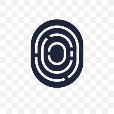 Biyometrik kimlik şeffaf simge. Biyometrik kimlik simgesi tasarım programlama koleksiyonundan. Basit öğe vektör çizim şeffaf arka plan üzerinde.