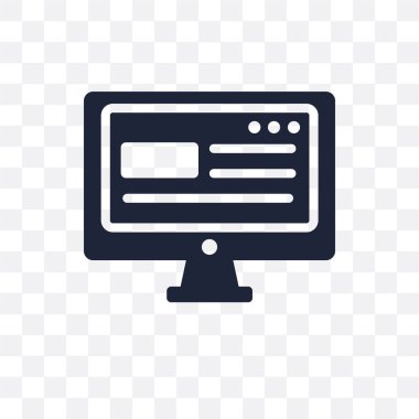 Web sayfası şeffaf simge. Web sayfası simgesi tasarım Seo koleksiyonundan. Basit öğe vektör çizim şeffaf arka plan üzerinde.