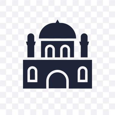 Manastır şeffaf simge. Manastırı sembol tasarımı din koleksiyonundan. Basit öğe vektör çizim şeffaf arka plan üzerinde.