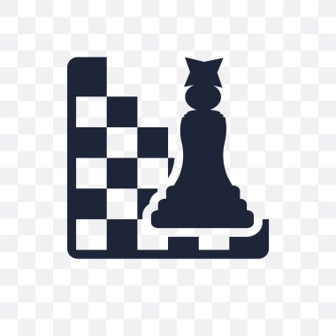 Satranç tahtası saydam simge. Satranç sembol tasarımı strateji koleksiyonundan. Basit öğe vektör çizim şeffaf arka plan üzerinde.