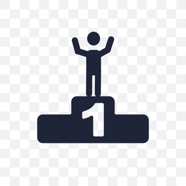 İlk şeffaf simge. İlk sembolü tasarım başarı koleksiyonundan. Basit öğe vektör çizim şeffaf arka plan üzerinde.