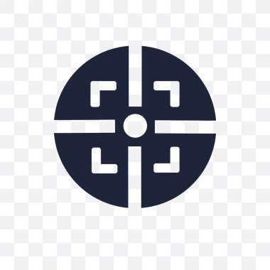 Odak şeffaf simge. Odak sembolü tasarım başlangıç koleksiyonundan. Basit öğe vektör çizim şeffaf arka plan üzerinde.