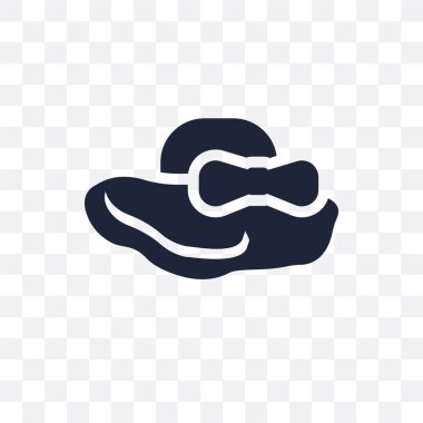 Pamela şapka şeffaf simge. Pamela şapka sembolü tasarım yaz koleksiyonundan. Basit öğe vektör çizim şeffaf arka plan üzerinde.