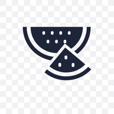 Dilim kavun şeffaf simge. Dilim kavun sembolü tasarım yaz koleksiyonundan. Basit öğe vektör çizim şeffaf arka plan üzerinde.