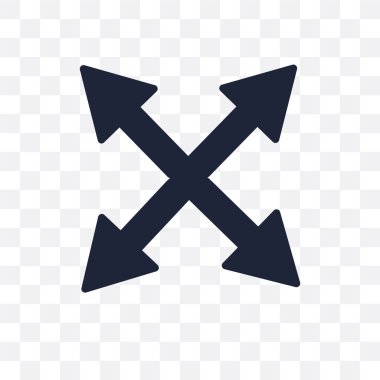 Şeffaf simgesini genişletin. Simge tasarım Web gezinti koleksiyonundan genişletin. Basit öğe vektör çizim şeffaf arka plan üzerinde.