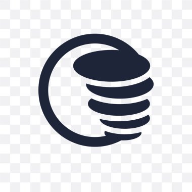 Siklon şeffaf simge. Siklon sembolü tasarım hava koleksiyonundan. Basit öğe vektör çizim şeffaf arka plan üzerinde.