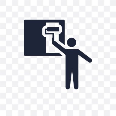 Şeffaf simgesini boyama. Boyama sembolü tasarım etkinliği ve Hobiler koleksiyon. Basit öğe vektör çizim şeffaf arka plan üzerinde.