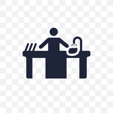 Bulaşık yıkama şeffaf simge. Bulaşık yıkama sembolü tasarım etkinliği ve Hobiler koleksiyon. Basit öğe vektör çizim şeffaf arka plan üzerinde.