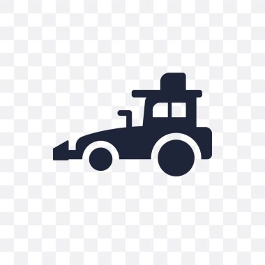 Traktör şeffaf simge. Traktör sembolü tasarım tarım, tarım ve Bahçe koleksiyonu. Basit öğe vektör çizim şeffaf arka plan üzerinde.