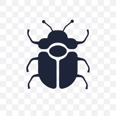 Böceği şeffaf simge. Böceği sembolü tasarım hayvanlar koleksiyonundan. Basit öğe vektör çizim şeffaf arka plan üzerinde.