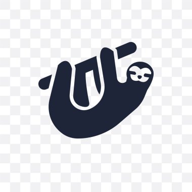 Tembellik şeffaf simge. Tembel hayvan sembolü tasarım hayvanlar koleksiyonundan. Basit öğe vektör çizim şeffaf arka plan üzerinde.