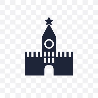 Kremlin şeffaf simge. Kremlin sembolü tasarım mimari koleksiyonundan. Basit öğe vektör çizim şeffaf arka plan üzerinde.