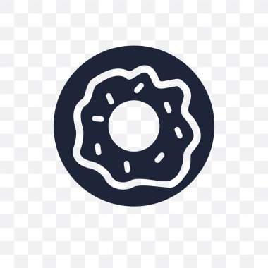 Çörek şeffaf simge. Çörek sembolü tasarım Doğum günü ve parti koleksiyonundan. Basit öğe vektör çizim şeffaf arka plan üzerinde.