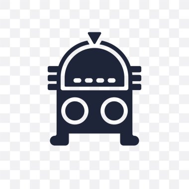 Müzik kutusu şeffaf simge. Müzik kutusu simgesi tasarım Doğum günü ve parti koleksiyonundan. Basit öğe vektör çizim şeffaf arka plan üzerinde.