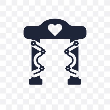 Düğün sunak şeffaf simge. Düğün sunak sembolü tasarım düğün ve aşk koleksiyonu. Basit öğe vektör çizim şeffaf arka plan üzerinde.