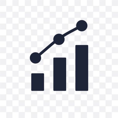 Analitik görselleştirme şeffaf simge. Analitik görselleştirme sembolü tasarım Analytics koleksiyonundan. Basit öğe vektör çizim şeffaf arka plan üzerinde.