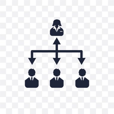 Hiyerarşi şeffaf simge. Hiyerarşi sembolü tasarım iş koleksiyonundan. Basit öğe vektör çizim şeffaf arka plan üzerinde.