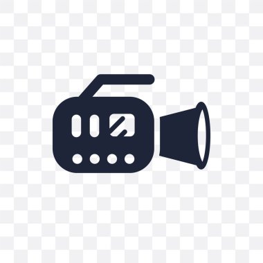 film kamera şeffaf simgesi. film kamera simgesi tasarım sinema koleksiyonundan. Basit öğe vektör çizim şeffaf arka plan üzerinde.