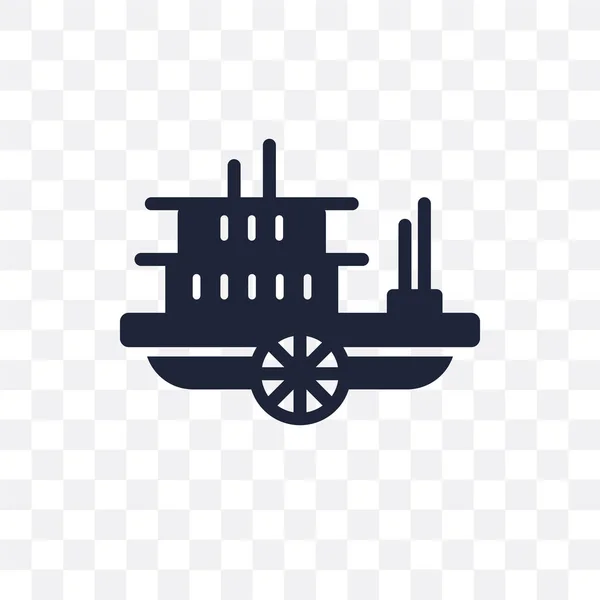 Paddlewheeler Icono Transparente Paddlewheeler Símbolo Diseño Colección Transporte — Vector de stock