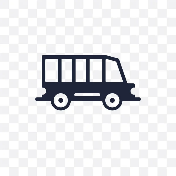 迷你巴士透明图标 小型客车符号设计从交通收藏 — 图库矢量图片