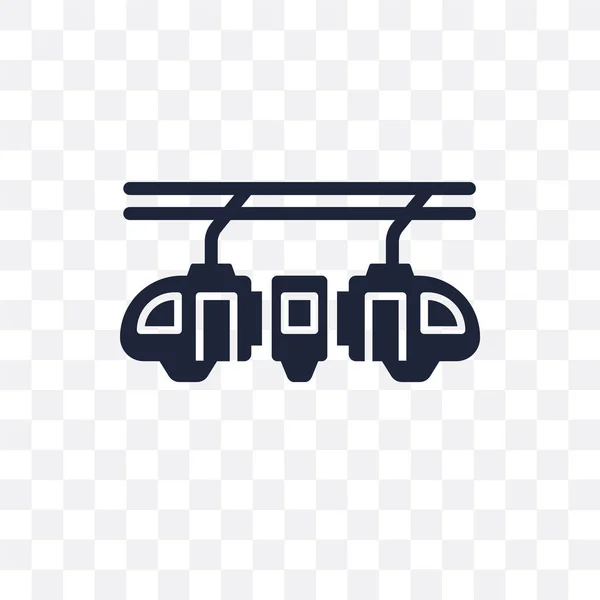 Монорейкова Прозора Ікона Дизайн Монорейкового Символу Колекції Транспорт — стоковий вектор