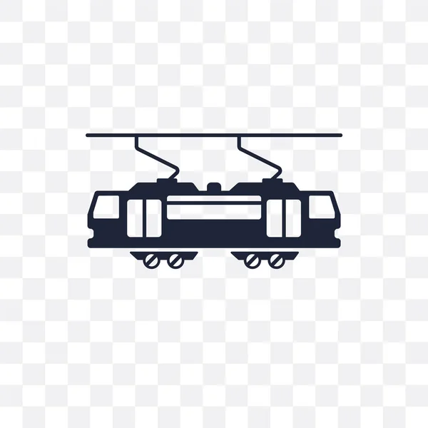 Tramway Icono Transparente Diseño Del Símbolo Del Tranvía Colección Transportation — Archivo Imágenes Vectoriales