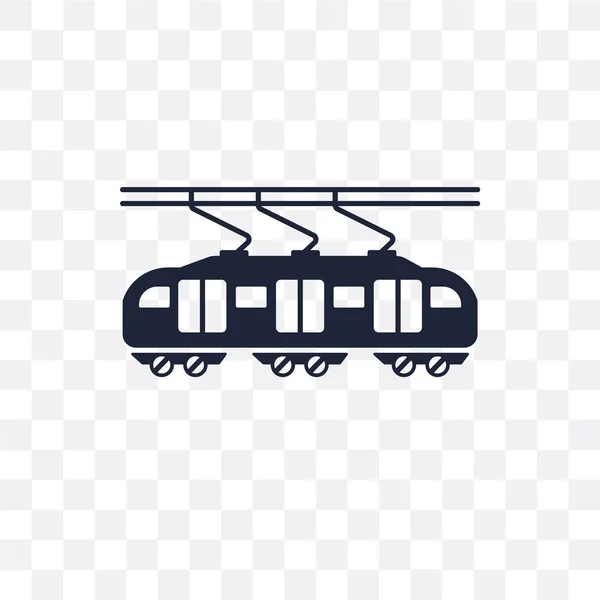 Comboio Ícone Transparente Design Símbolo Trem Coleção Transporte — Vetor de Stock