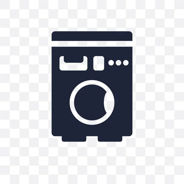 Máquina Lavar Ícone Transparente Design Símbolo Máquina Lavar Partir Coleção — Vetor de Stock