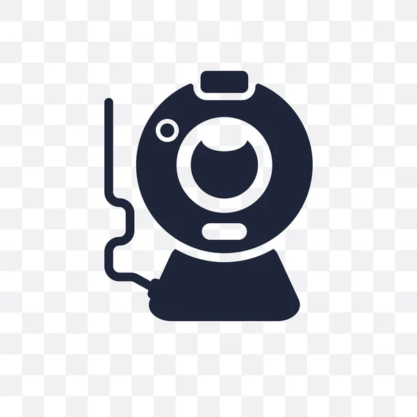 Webcam Icona Trasparente Design Del Simbolo Webcam Dalla Collezione Dispositivi — Vettoriale Stock