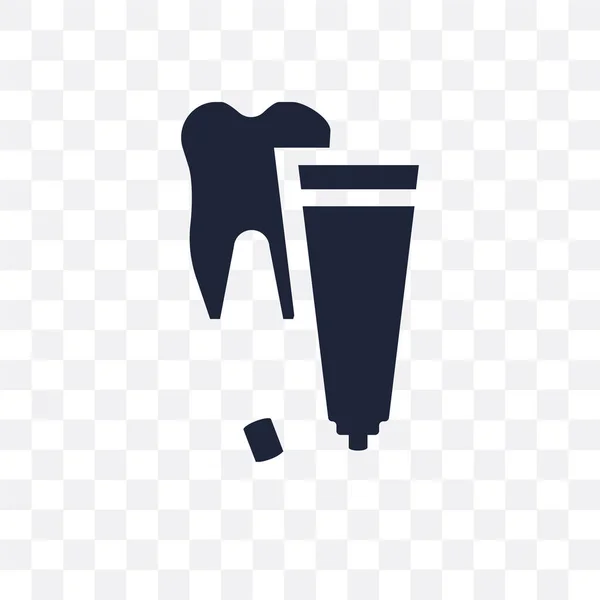 Ícone Transparente Pasta Dentes Desenho Símbolo Pasta Dente Coleção Higiene — Vetor de Stock
