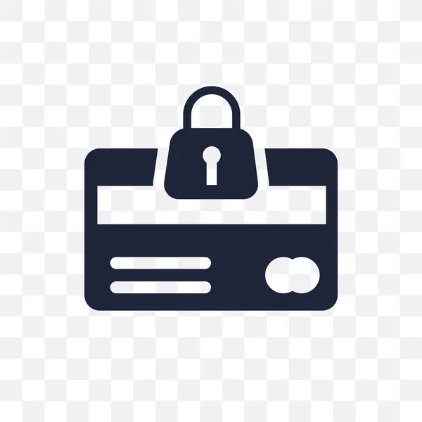 Tarjeta Crédito Icono Transparente Seguridad Diseño Símbolo Seguridad Tarjeta Crédito — Vector de stock