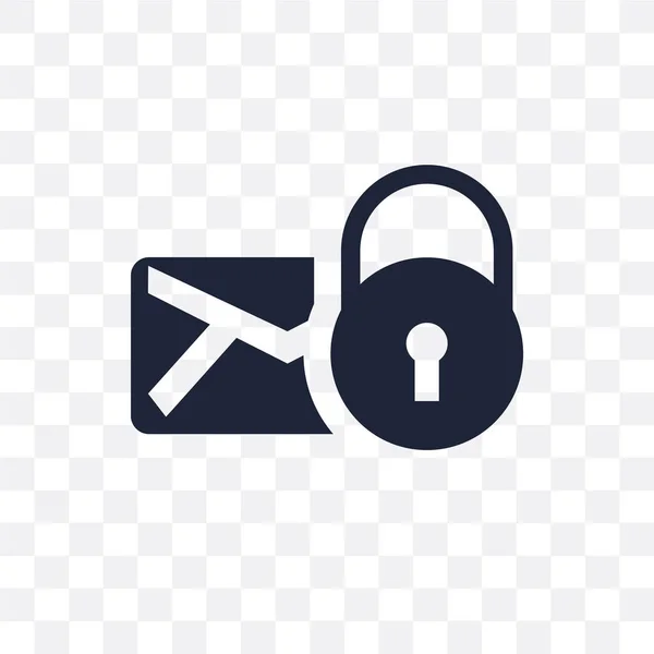 Email Icône Transparente Sécurité Email Design Symbole Sécurité Collection Sécurité — Image vectorielle