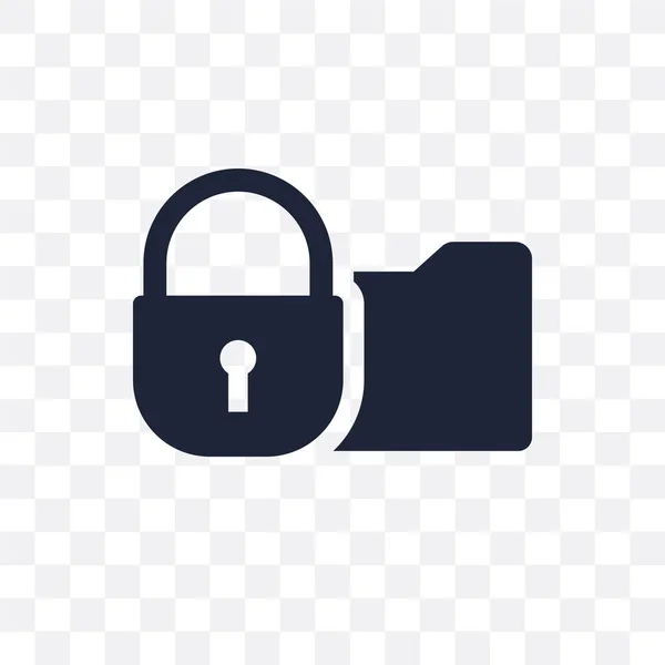 Průhledná Ikona Zabezpečení Složky Návrh Symbolů Bezpečnostní Složky Kolekce Zabezpečení — Stockový vektor