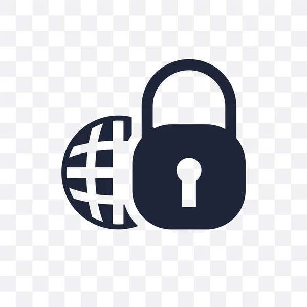 Transparentes Symbol Für Internetsicherheit Symboldesign Für Internet Sicherheit Aus Der — Stockvektor