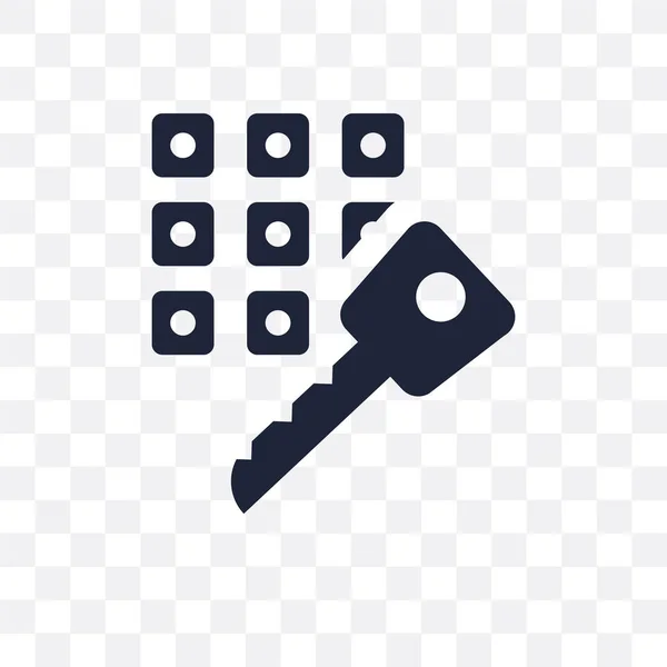 Lösenordsnyckel Genomsynlig Ikonen Lösenordsnyckel Symbol Design Från Internet Security Collection — Stock vektor