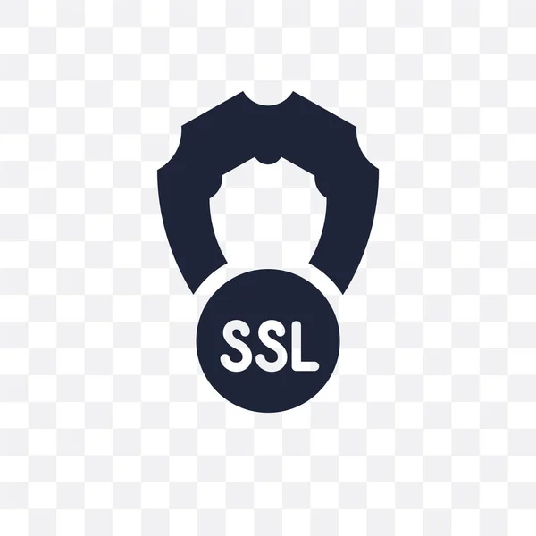 Ssl Прозорою Іконкою Ssl Символ Дизайн Інтернет Безпеки Колекції Простий — стоковий вектор