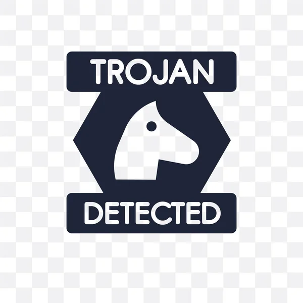 Ícone Transparente Trojan Desenho Símbolo Trojan Coleção Segurança Internet Ilustração — Vetor de Stock