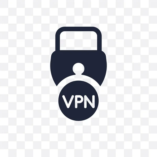 Virtuelt Privat Netværk Gennemsigtig Ikon Virtuelle Private Netværk Symbol Design – Stock-vektor