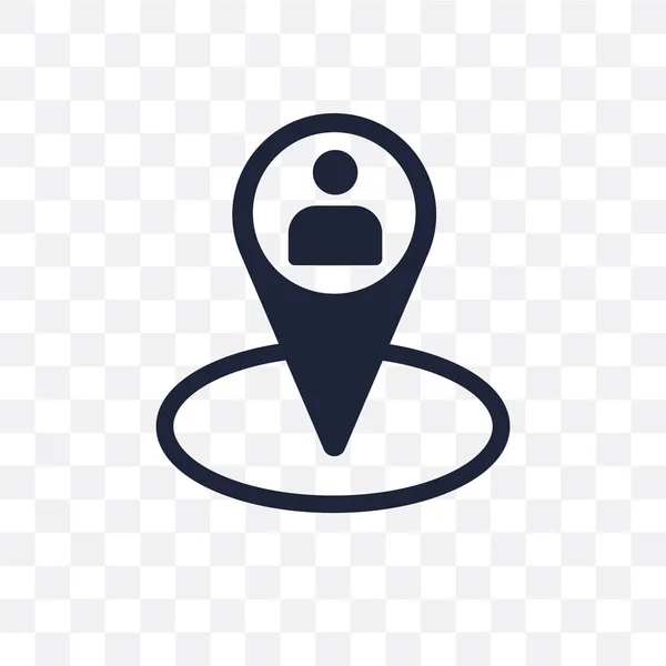 Przezroczysta Ikona Człowieka Lokalizacji Ludzki Projekt Symbol Lokalizacji Kolekcji Mapy — Wektor stockowy