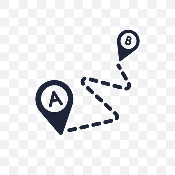 Ścieżka Przezroczystą Ikoną Ścieżka Symbol Projekt Kolekcji Mapy Lokalizacje Prosty — Wektor stockowy