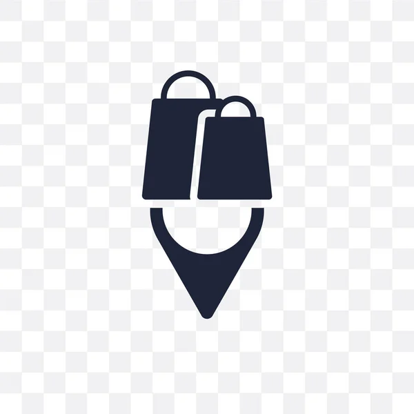 Broche Achat Icône Transparente Shopping Pin Symbole Design Collection Cartes — Image vectorielle