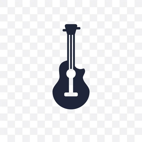Ícone Transparente Guitarra Acústica Design Símbolo Guitarra Acústica Coleção Música — Vetor de Stock